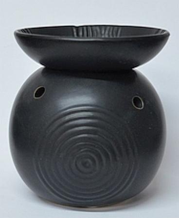 Duftlampe Kugelform mit Kreis Deko Schwarz Duftlampe Kugelform mit Kreis Deko Schwarz